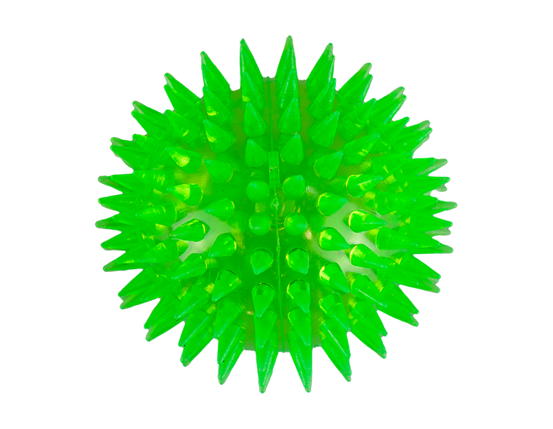 Green Light Up Spikey Ball Toy - Hoot