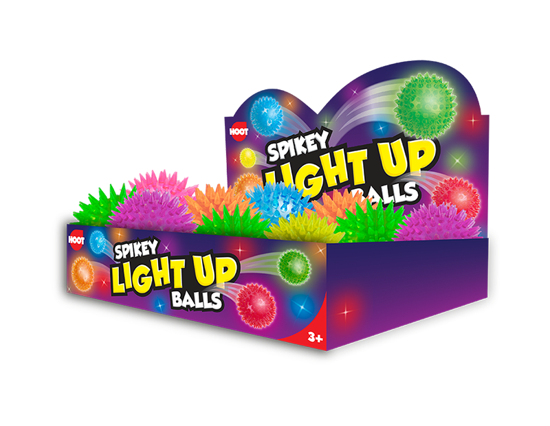Green Light Up Spikey Ball Toy - Hoot