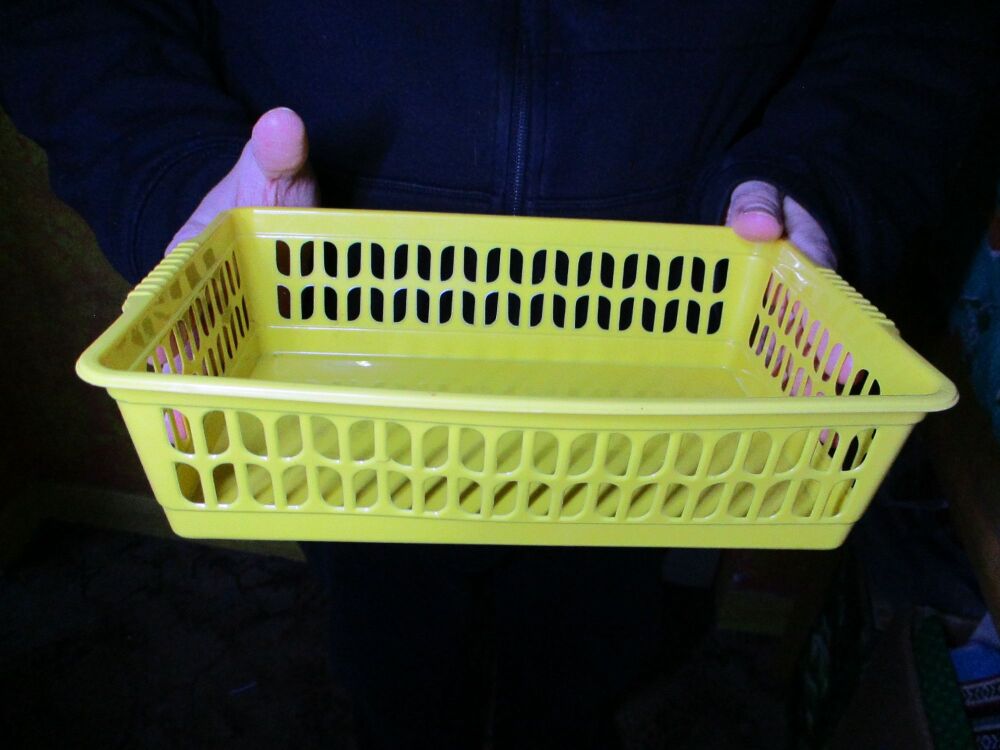Small Yellow Plastic Basket - Unknown Brand - Used but good condition