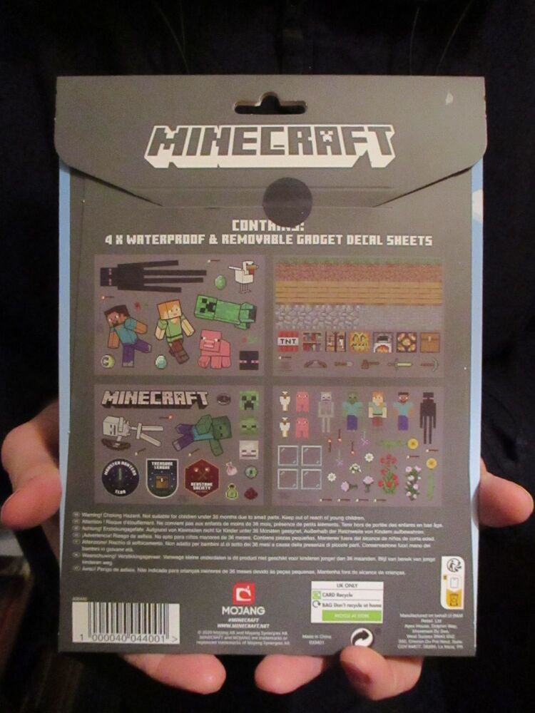 Paladone Official Minecraft Decals 4 Sheets Pack