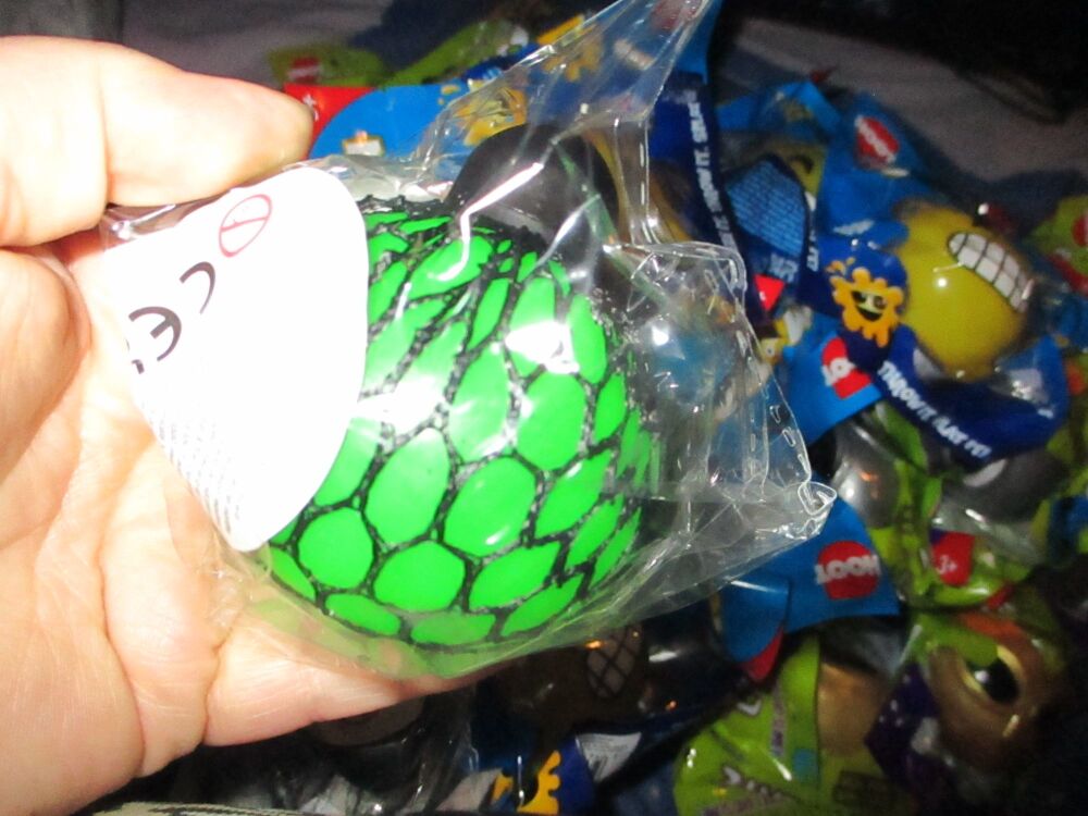 Green Squishy Mesh Ball Toy - Hoot