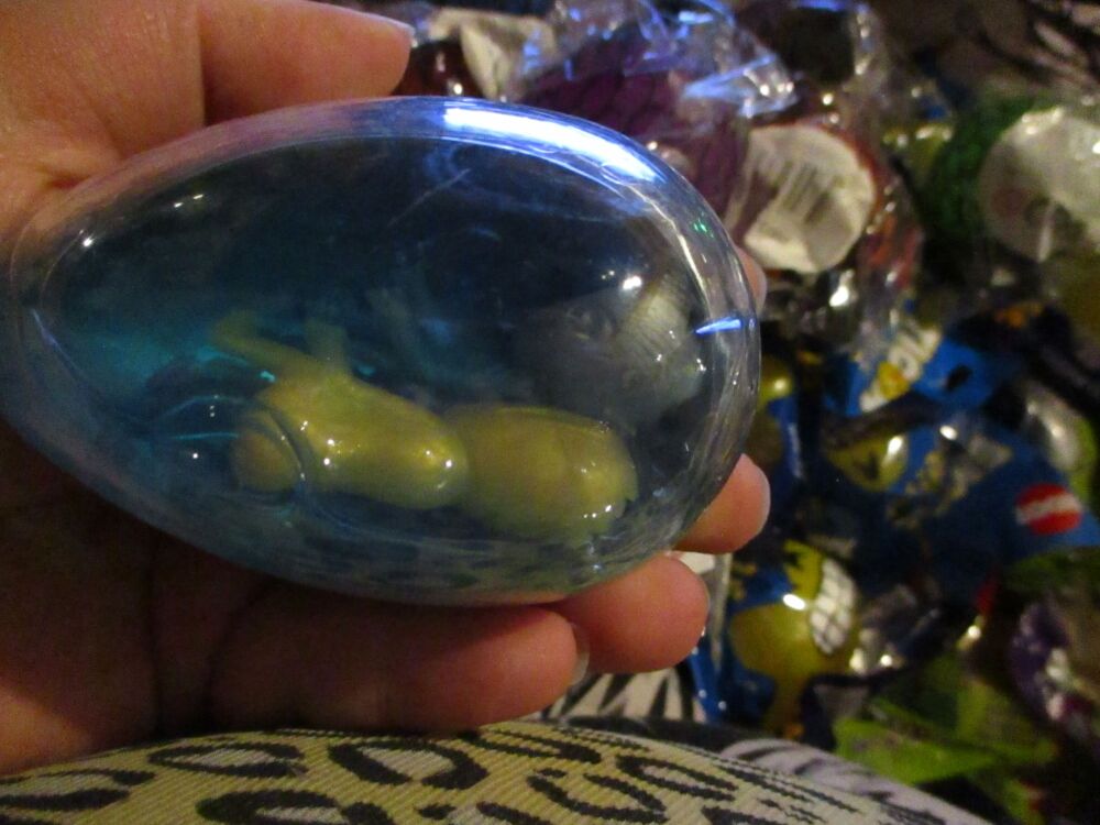 Blue Goo in Silver Shell - Twin Alien Egg Slime Toy - Hoot