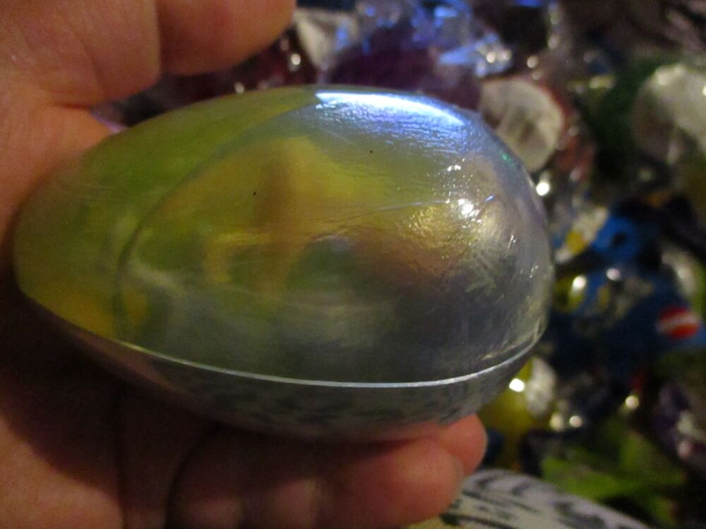 Yellow Goo in Silver Shell - Twin Alien Egg Slime Toy - Hoot