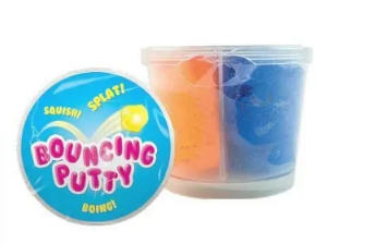 Orange and Blue Bouncing Putty Toy - Hoot
