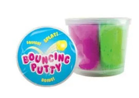 Green and Purple Bouncing Putty Toy - Hoot