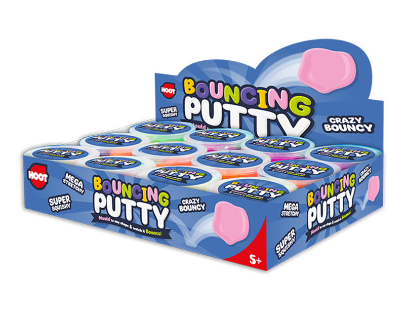 Orange and Blue Bouncing Putty Toy - Hoot