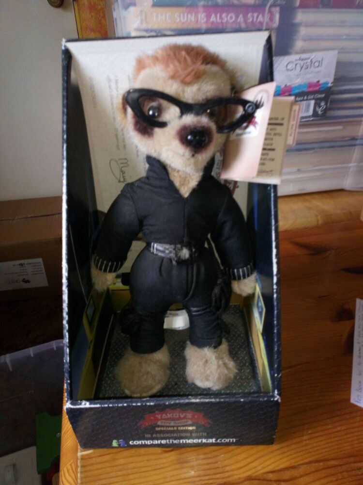 Compare The Meerkat  - Agent Maiya - Yakov's Toy Shop Special Edition - Boxed but Dusty with extras