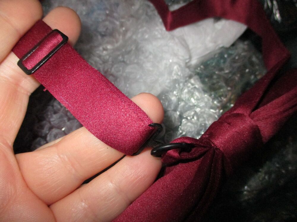 Burgundy Adjustable Clip On Bow Tie - Cosplay - Party-wear