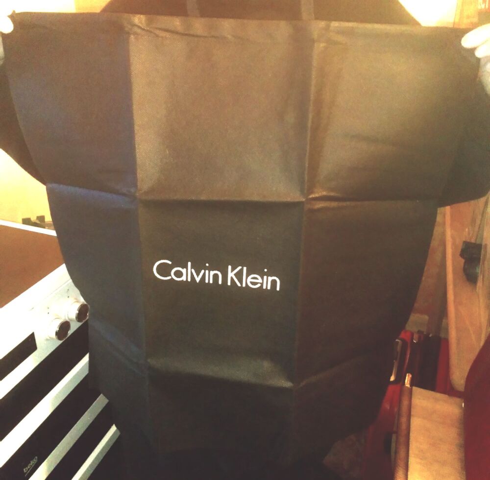 Calvin Klein Grey Garment Dust Cover Bag - New