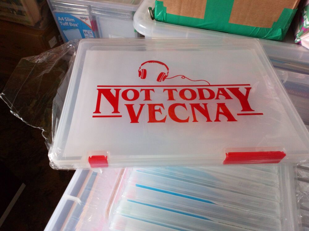 Not Today Vecna - Decal Printed - Tiger Tuff Box Slim A4