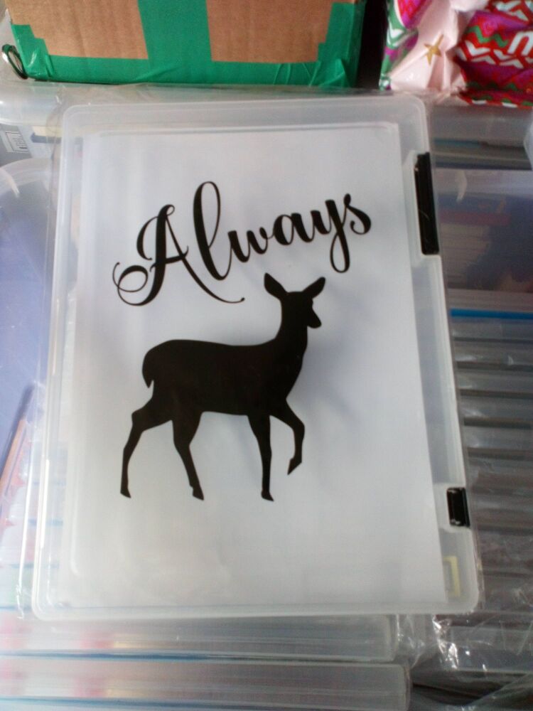 Always - Deer - Decal Printed - Tiger Tuff Box Slim A4