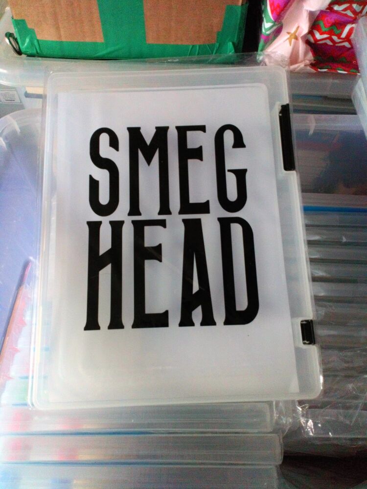 Smeg Head- Decal Printed - Tiger Tuff Box Slim A4