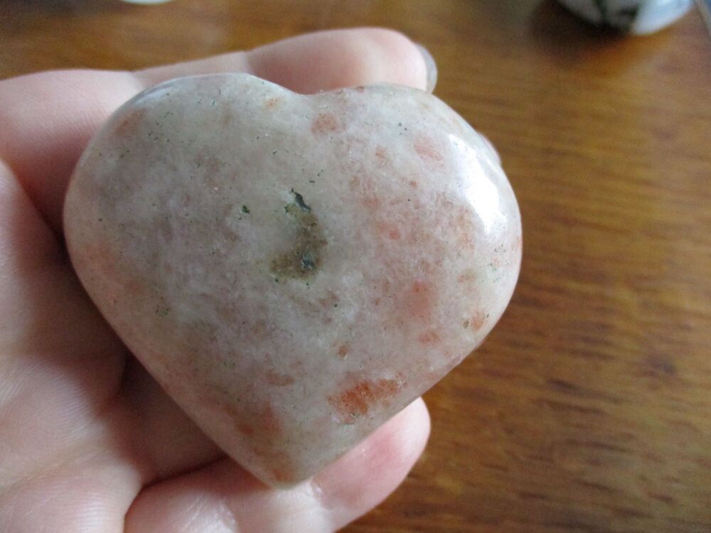 Orchid Calcite Heart Worry Stone (h)#5