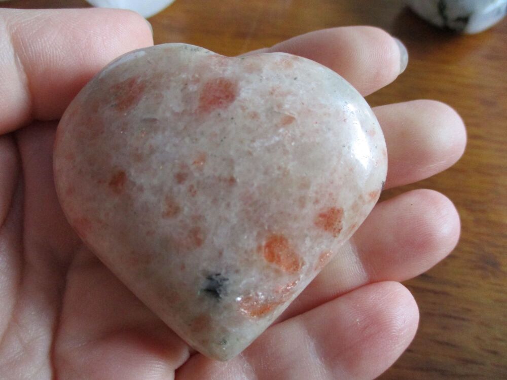 Orchid Calcite Heart Worry Stone (h)#5