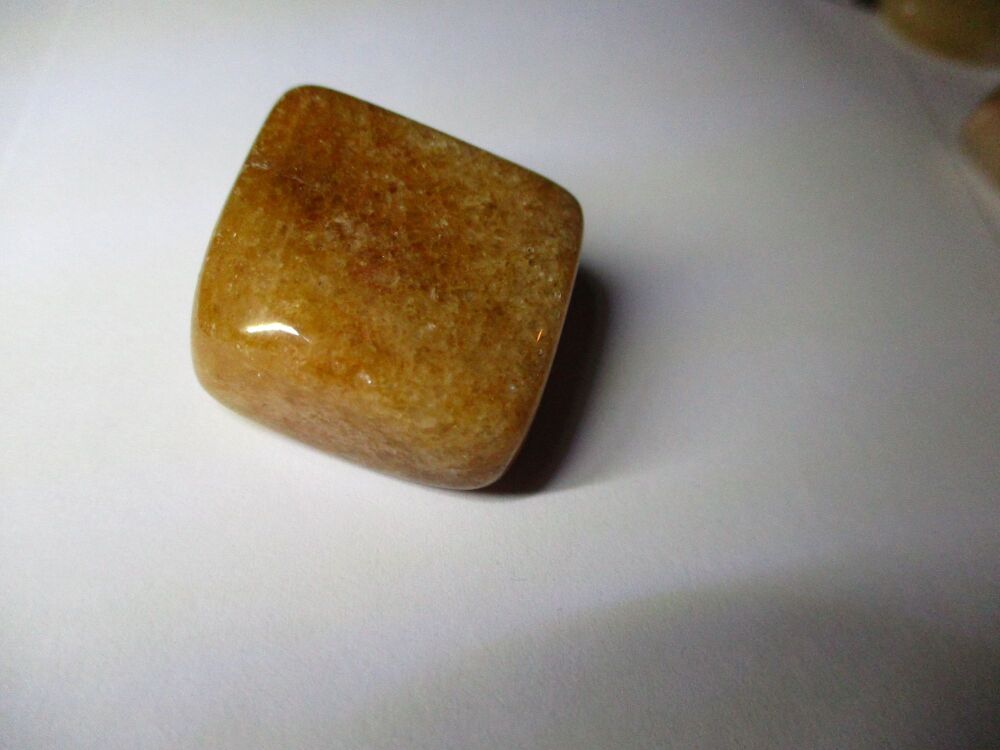 Polished Yellow Aventurine Quartz Healing Crystal Tumble Stone (y)#9
