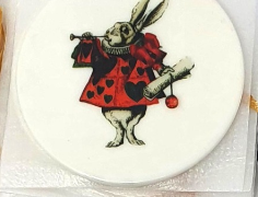 White Rabbit - Alice In Wonderland - Ceramic Printed Ornament Decoration