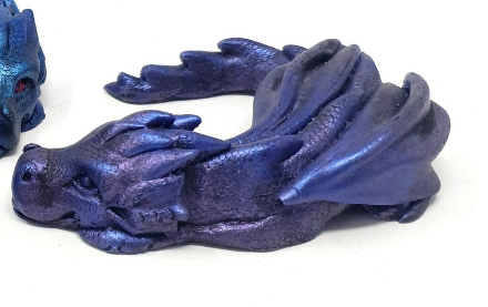 Medium Purple Laying Dragon Ornament Decoration