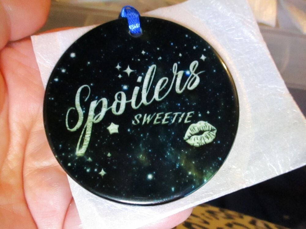 Spoilers Sweetie - Dark Background - Doctor Who - Ceramic Printed Ornament Decoration