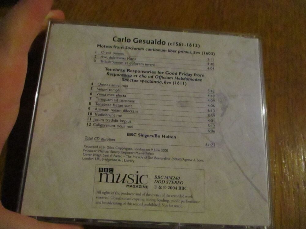 Sacred Music For Easter - Gesualdo - CD Album