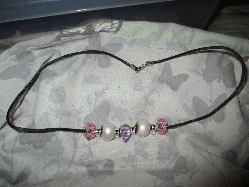 Candy Princess Selection Beads Charm Necklace with 4 Charm spaces