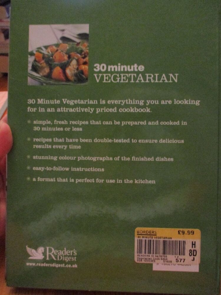 Readers Digest - 30 Minute Vegetarian - 2008 - Hardcover