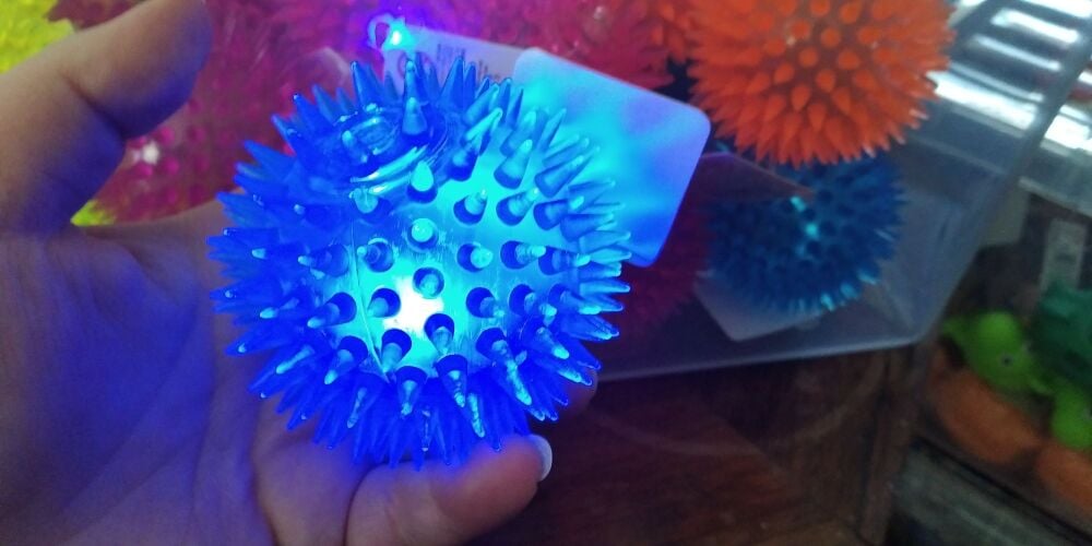 Blue Light Up Spikey Ball Toy - Hoot