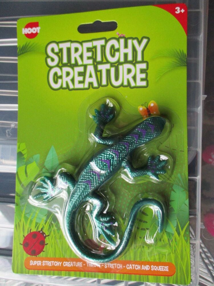 Green Lizard Stretchy Creature Toy - Hoot