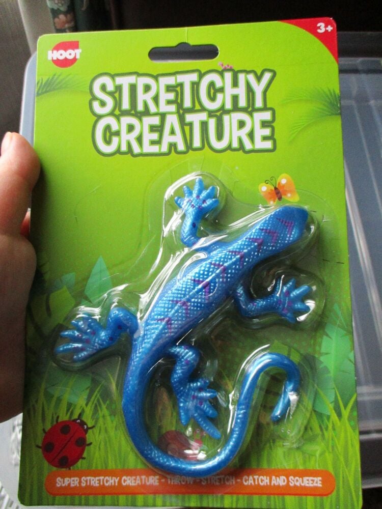 Blue Lizard Stretchy Creature Toy - Hoot