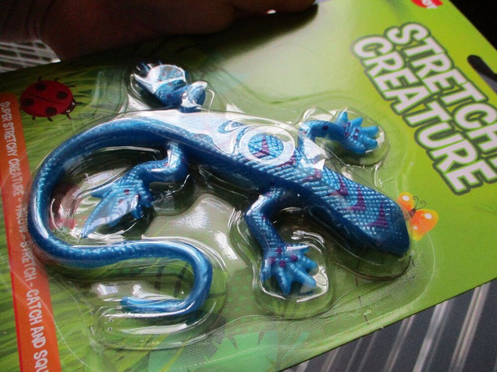 Blue Lizard Stretchy Creature Toy - Hoot