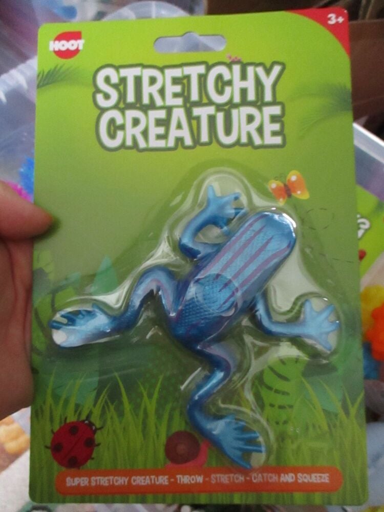 Blue Frog Stretchy Creature Toy - Hoot