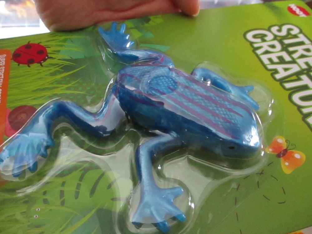 Blue Frog Stretchy Creature Toy - Hoot