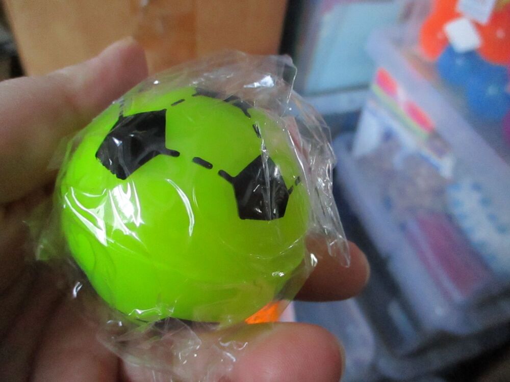 Yellow light up small football with colourful LED ball inside - Hoot