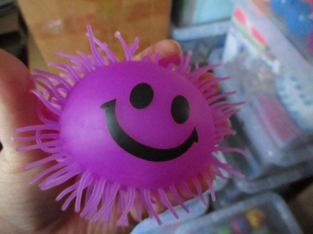 Purple Light Up Squishy Ball with colourful LED ball inside - Hoot