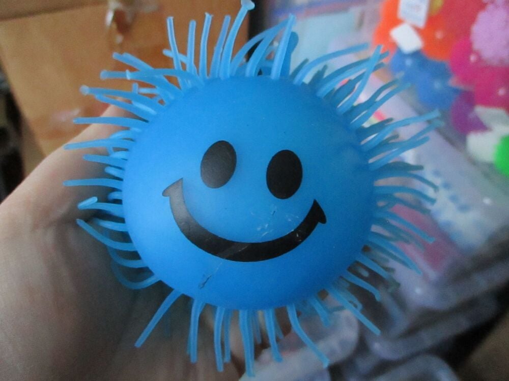 Blue Light Up Squishy Ball with colourful LED ball inside - Hoot