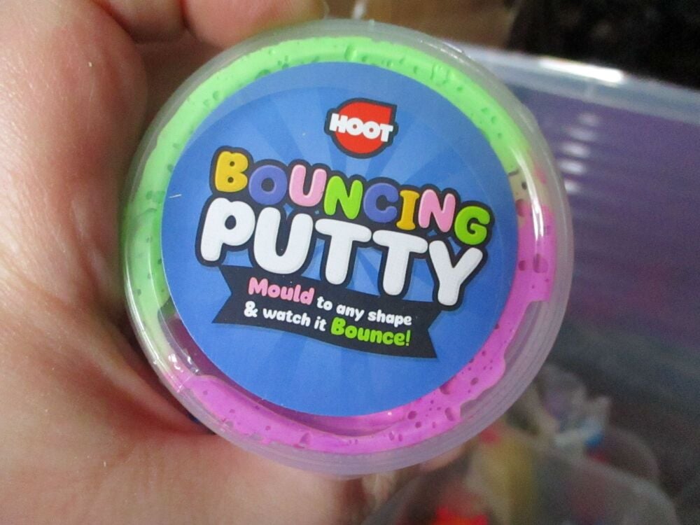 Green and Purple Bouncing Putty Toy - Hoot