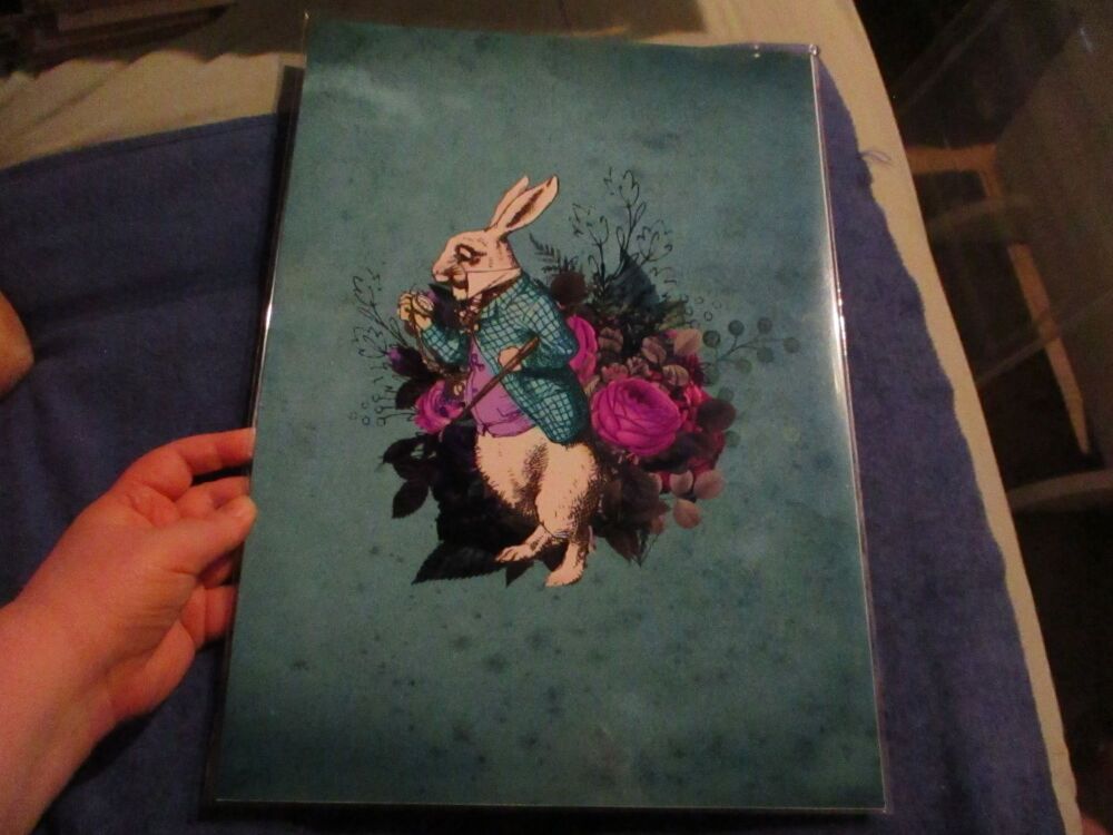 White Rabbit - Late - Alice in Wonderland - Professional Print - A3 Size. By Goblin Dreams