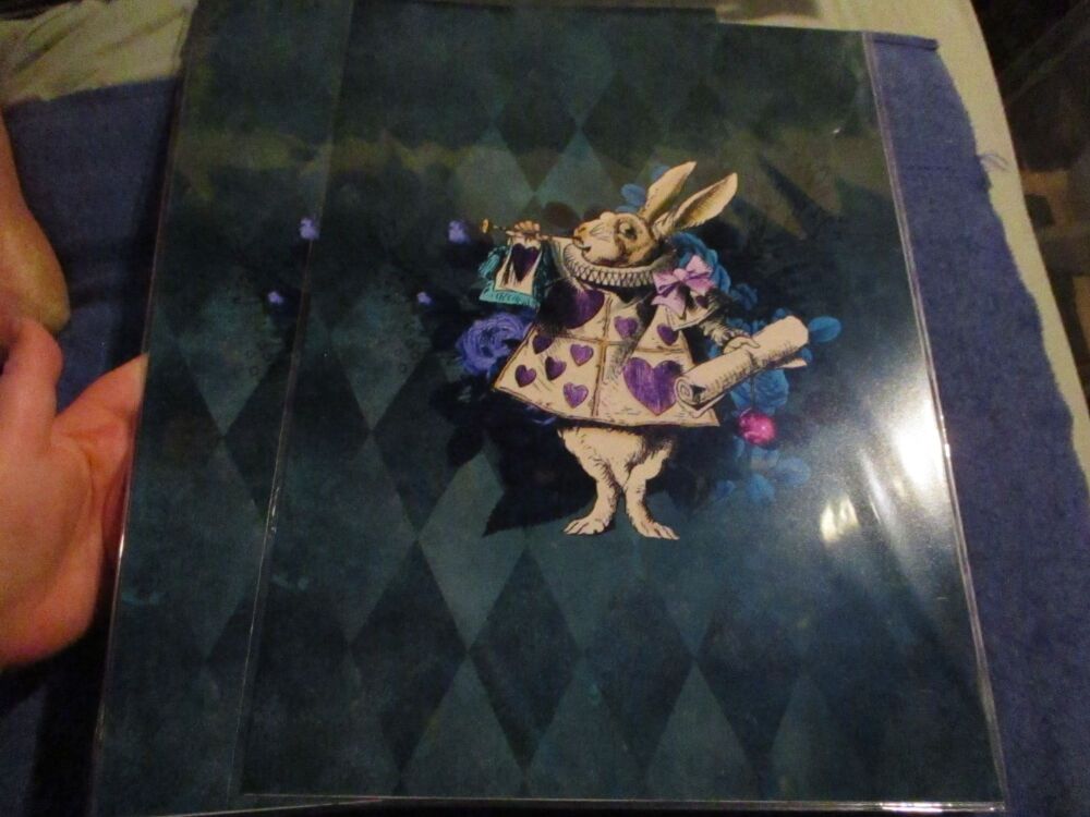 White Rabbit - Trumpet - Alice in Wonderland - Professional Print - A3 Size. By Goblin Dreams