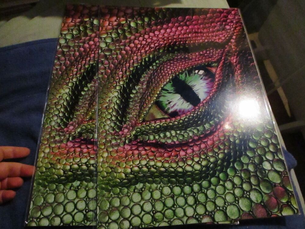 Pink & Green Dragon Eye - Professional Print - A3 Size. By Goblin Dreams