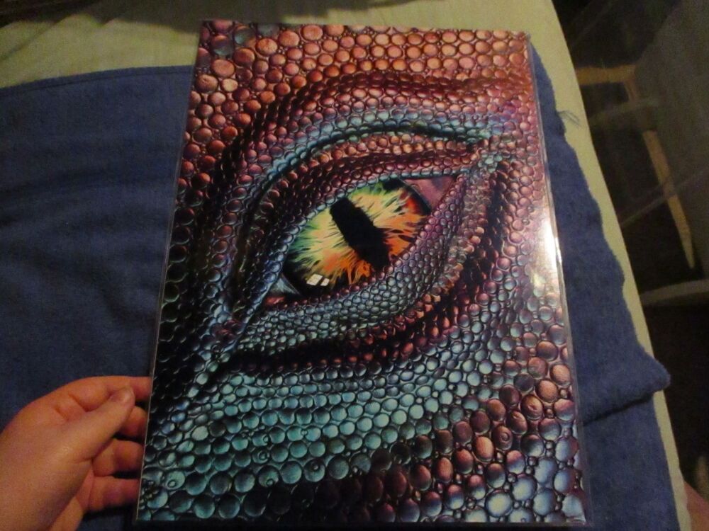 Pink & Aqua Dragon Eye - Professional Print - A3 Size. By Goblin Dreams