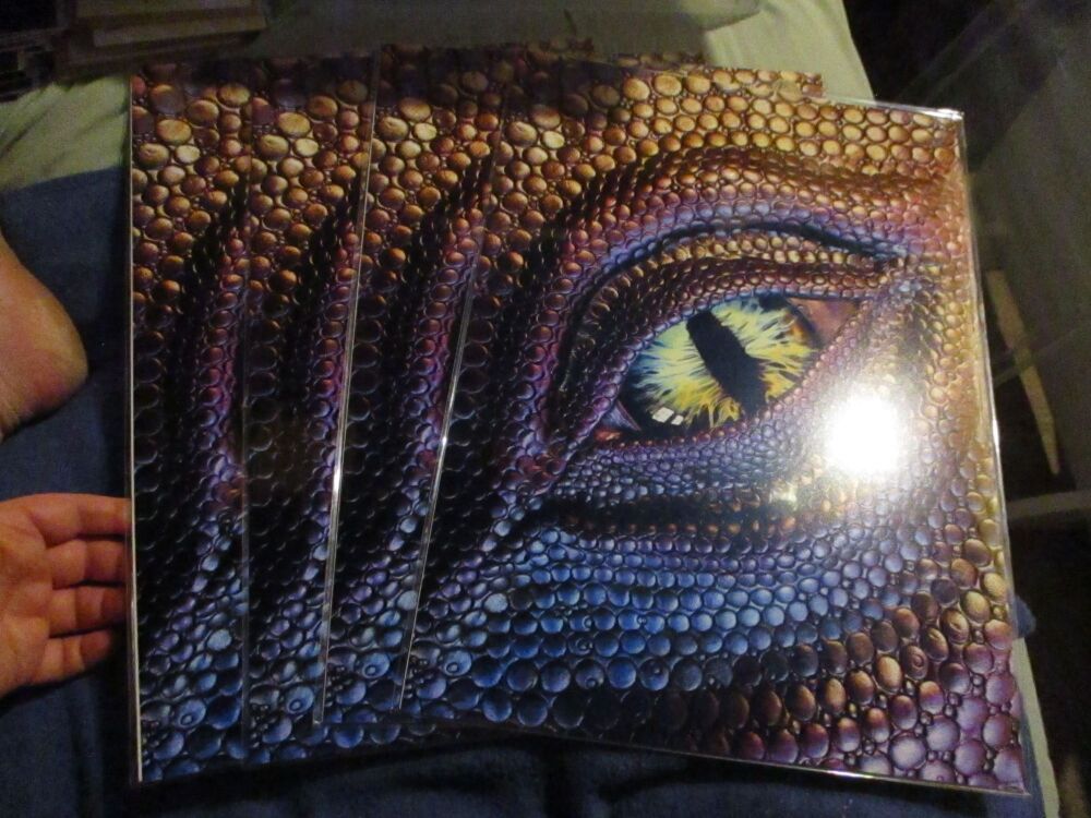 Bronze & Blue Dragon Eye - Professional Print - A3 Size. By Goblin Dreams