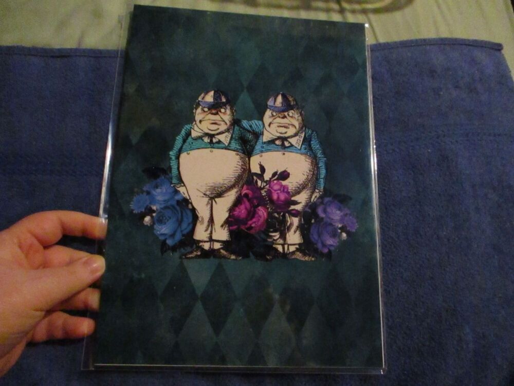 The Tweedles - Alice in Wonderland - Professional Print - A4 Size. By Goblin Dreams