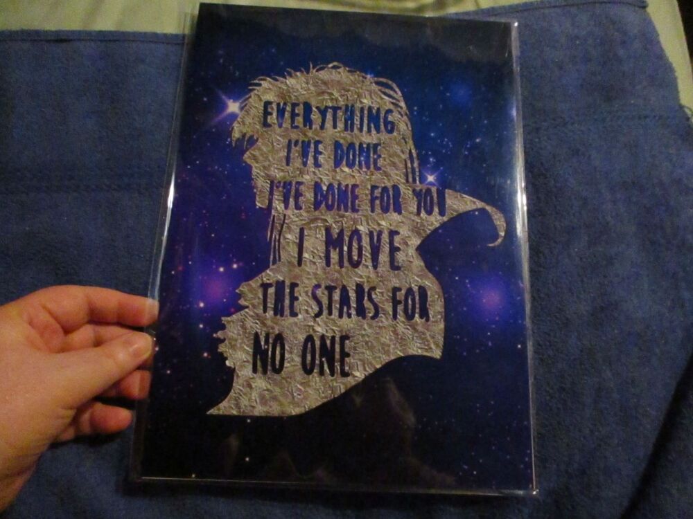 Jareth - Labyrinth - I Move the stars for you -  Professional Print - A4 Size. By Goblin Dreams