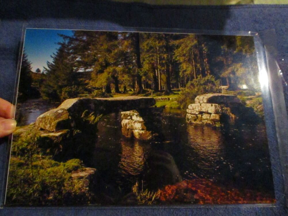The Broken Clapper Bridge at Postbridge - Professional Print - A4 Size. By Goblin Dreams