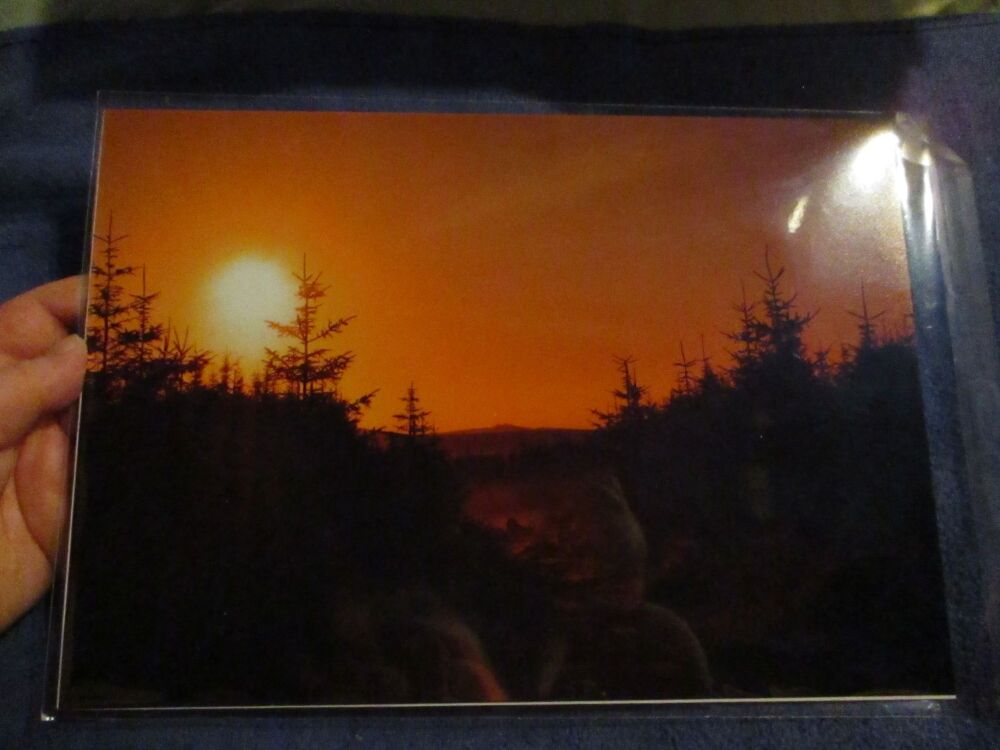 Sunrise over Cairn (Dartmoor) - Professional Print - A4 Size. By Goblin Dreams