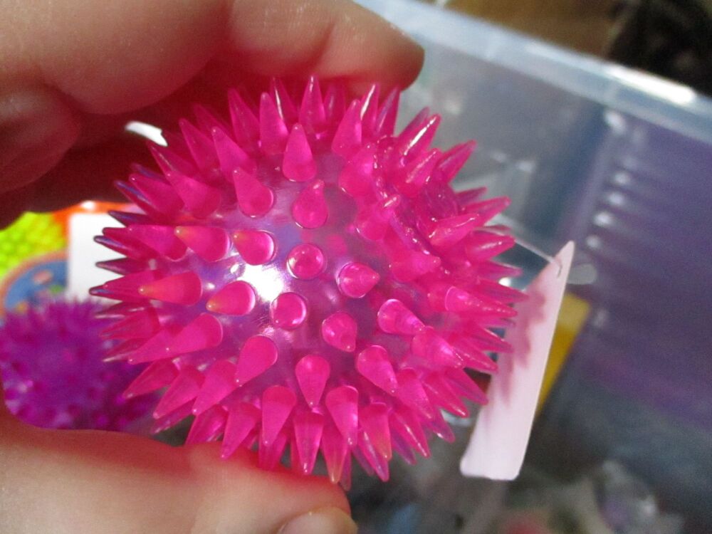 Pink Light Up Spikey Ball Toy - Hoot