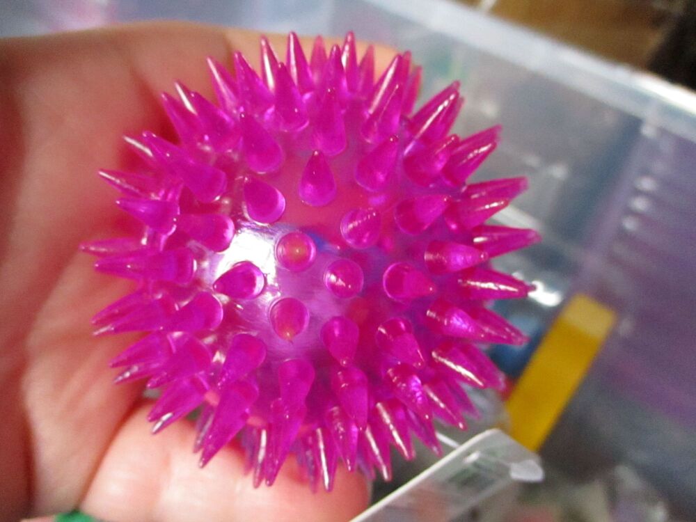 Purple Light Up Spikey Ball Toy - Hoot