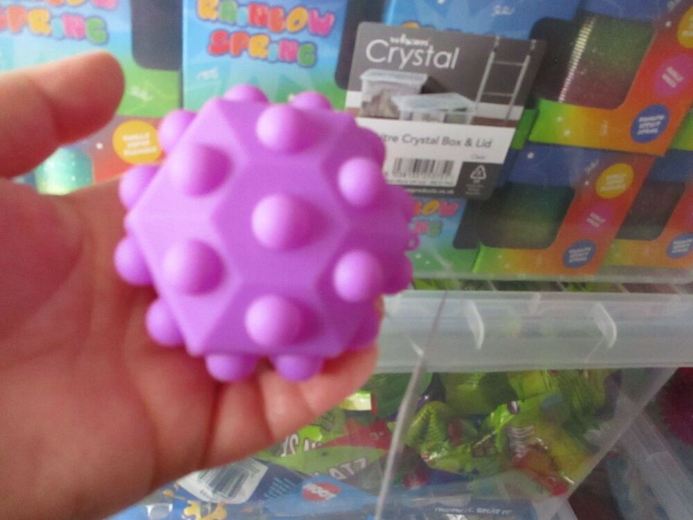 Hollow Purple Hexagonal Sensory Pop Ball Toy - Hoot