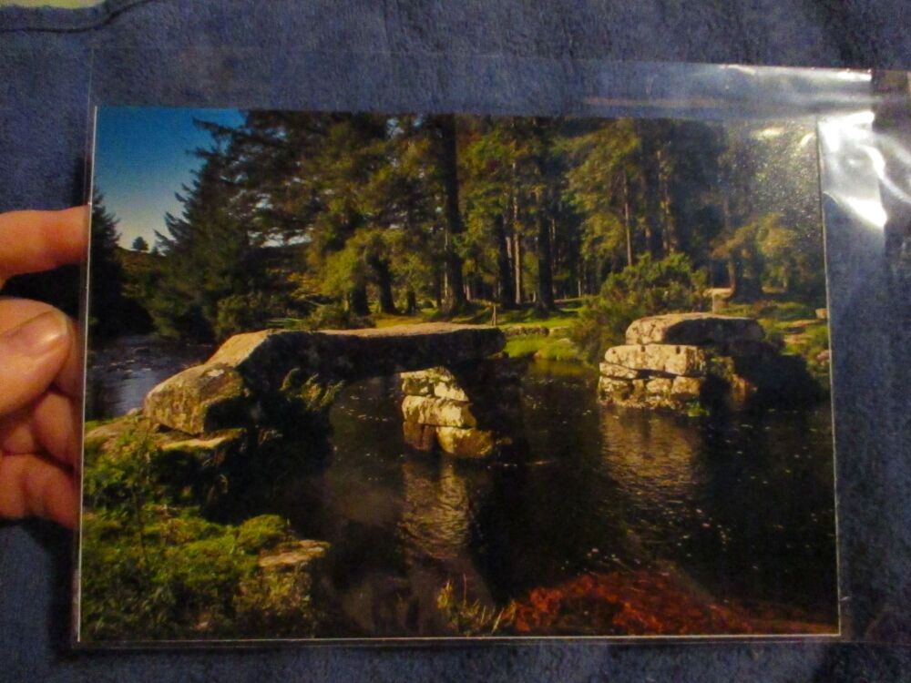 The Broken Clapper Bridge at Postbridge - Professional Print - A5 Size. By Goblin Dreams