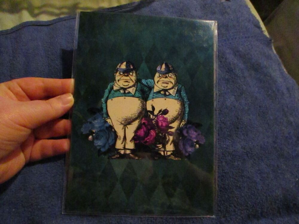 The Tweedles - Alice in Wonderland - Professional Print - A5 Size. By Goblin Dreams