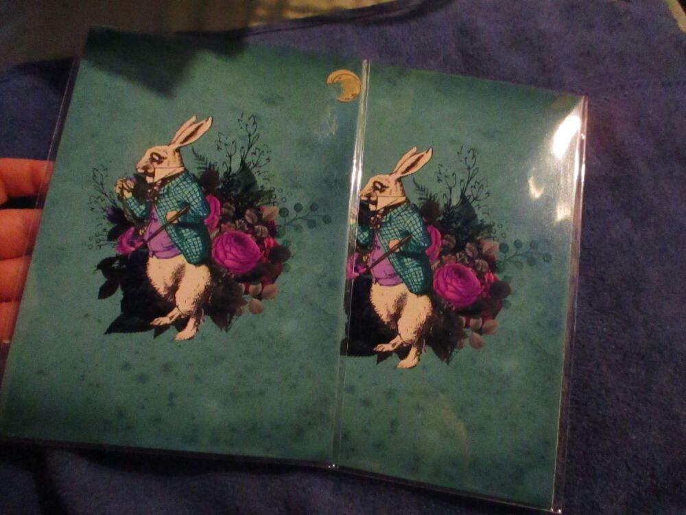 White Rabbit - Late - Alice in Wonderland - Professional Print - A5 Size. By Goblin Dreams